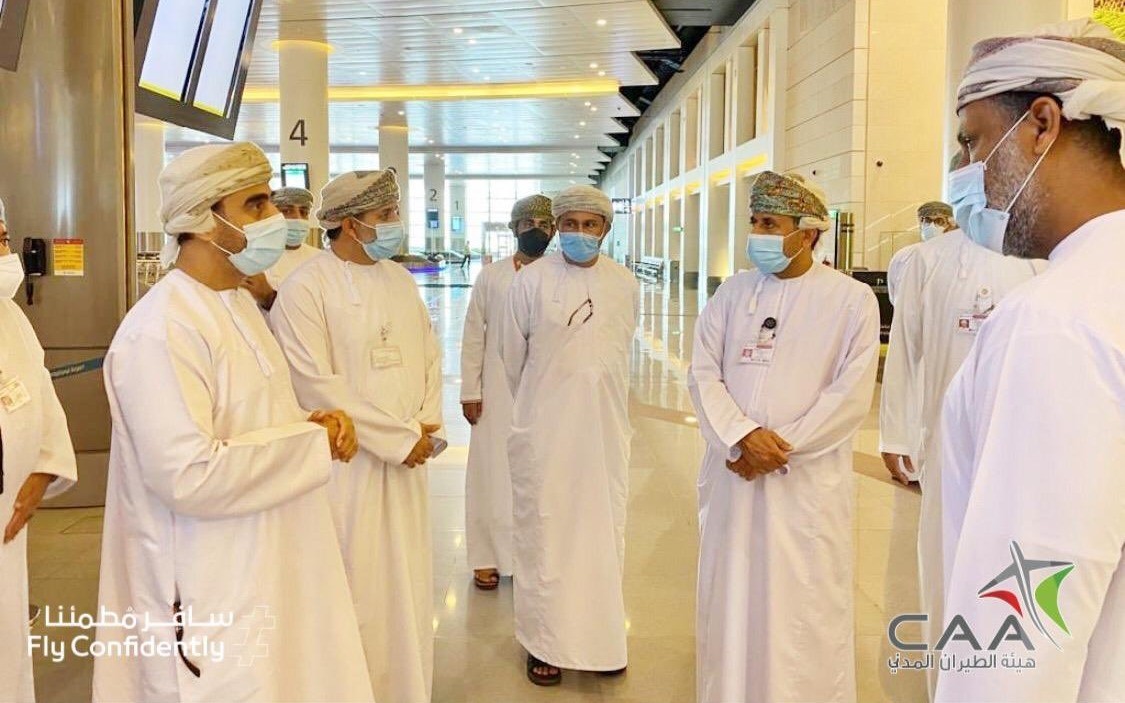 مشاركة الهيئة في تجربة تقييم جاهزية مطار مسقط الدولي للإجراءات الصحية