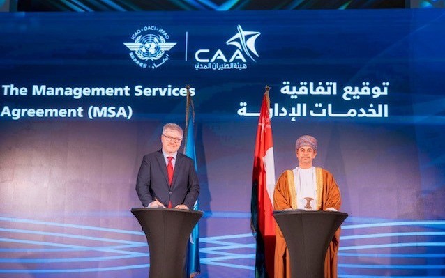 سلطنة عمان ممثلة بهيئة الطيران المدني توقع اتفاقية الخدمات الإدارية مع منظمة الطيران المدني الدولي